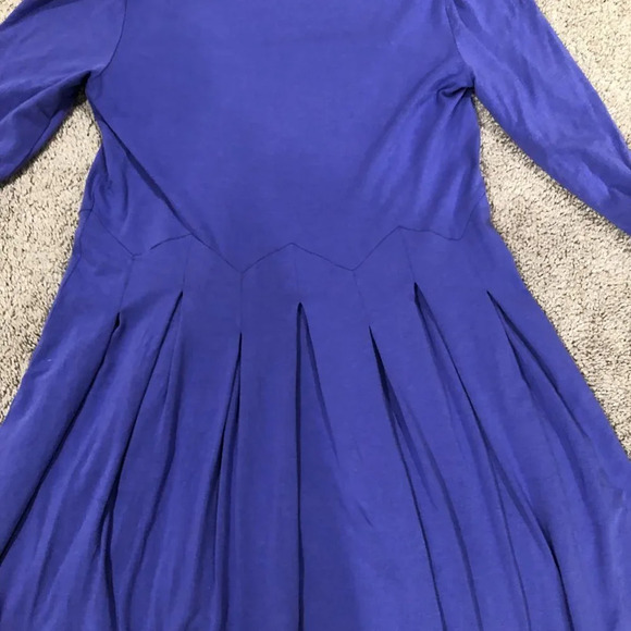 Soft Surroundings Birdsong Seamed Dress in Purple Iris Long Sleeve Size Medium - Picture 8 of 12